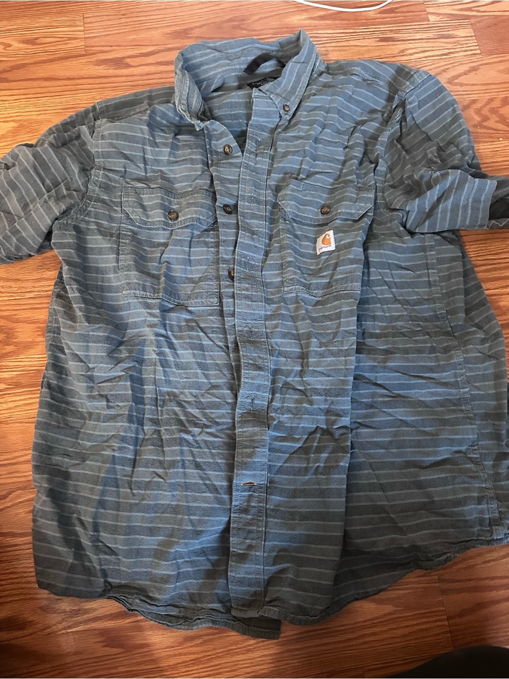 Carhartt Men's Blue Stripe Work Shirt J